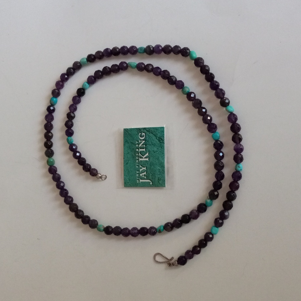 Jay King Amethyst and Turquoise beaded Necklace.